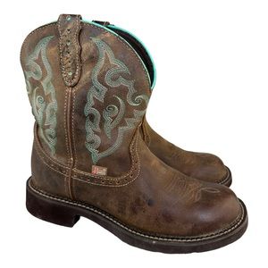 Justin Gypsy L9606 Women's Embroidered Leather Cowboy Western Boots Size 10B